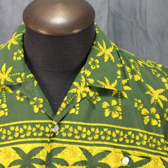 Vintage Surf Shirt - 1990s Ocean Pacific Button Down Tribal Pattern - Mens Large - Picture 2 of 10